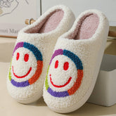 CUTE COLORFUL SMILEY FACE WINTER COTTON SLIPPERS_CWMM3068
