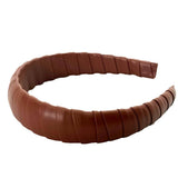 HANDCRAFTED PU LEATHER PADDED HIGH CROWN HEADBAND_CWAHA6334