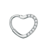 TEARDROP ZIRCONIA HINGED NOSE RING SQUARE SHAPE_CWMM9603