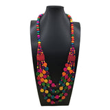HANDMADE WOODEN BEADED MULTI LAYERED NECKLACE_CWMM4932