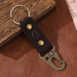 Vintage Leopard Weave Leather Keychain Pendant_Cwmm0579