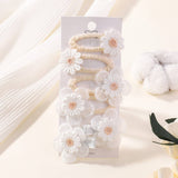 FRESH DAISY HAIR CLIP SET HANDMADE FABRIC CLIPS_CWAHA6712