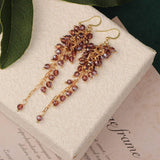 HIGH GRADE NATURAL STONE WOVEN COLORFUL EARRINGS_CWAJE3983
