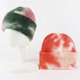NEW WOOL TIE DYE GLOVES AND HAT TWO PIECE SET_CWMM2864