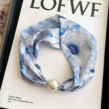 Pearl Magnetic Skinny Silk Neck Scarf_Cwasc03931