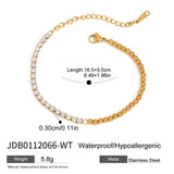 18K GOLD WHITE ZIRCON TENNIS BRACELET STEEL_CWAJE4842