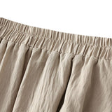 HIGH WAIST A LINE LOOSE FIT FLOWY MIDI SKIRT_CWBMS0332