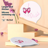 SILICONE SWIM CAP FOR LONG HAIR LARGE PRINT_CWMM6710