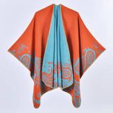 Vintage Cashew Flower Thick Warm Shawl_Cwasc0946