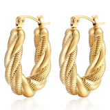 18K GOLD PLATED LIGHTWEIGHT TWISTED HOOP EARRINGS_CWAJE0553