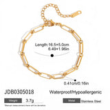 CLASSIC 18K GOLD MATTE FLAT CHAIN BRACELET_CWAJE4825