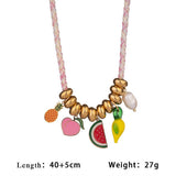 COLORFUL FRUIT BEAD ROPE NECKLACE BRACELET_CWMM7529