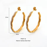 PEARL STAINLESS STEEL EARRINGS LUXURY DESIGN_CWMM8898