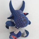 INDIGO DYE HANDMADE PATCHWORK ANIMAL PLUSH TOY_CWMM6040