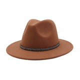 Unisex Vintage Wool Fedorahat British Ethnic Style_Cwah04390