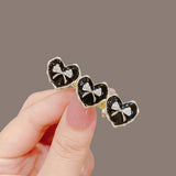 BLACK HEART DUCKBILL CLIP SIDE CLIP BANGS HAIRPIN_CWAHA4712