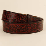 Vintage Embossed Distressed Western Belt_Cwmm3937
