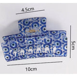 Cwaha1612_Rectangular Print Blue Series Hair Claw Clip