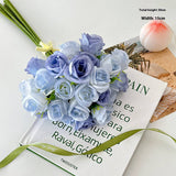 FAUX 27 HEAD ROSE BOUQUET FOR WEDDING HANDHELD_CWMM6585