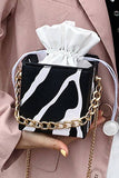 Chain Small Square Box Bucket Makeup Bag_Cwab347