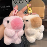 CUTE CAPYBARA PLUSH DOLL CAR KEYCHAIN PENDANT_CWMM2452
