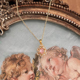 2024 NEW SIMPLE PINK WATER DROP NECKLACE_CWAJE1262