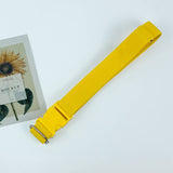 BUCKLE ADJUSTABLE SOLID COLOR BRAIDED BELT_CWABE0682