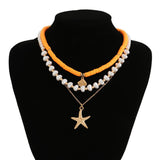 NEW BEACH STYLE OCEAN SHELL BEADED NECKLACE_CWMM3145