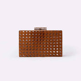 Vintage Rattan Acrylic Clutch Chain Shoulder Bag_Cwab5865