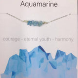 SILVER CHAIN NATURAL STONE NECKLACE WITH CARD_CWAJE1057