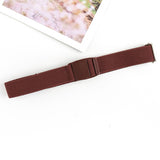 SOLID WOVEN BUCKLELESS ELASTIC WAISTBAND_CWABE0674