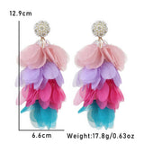 BOLD FOUR COLOR TASSEL EARRINGS STATEMENT DROPS_CWMM6175