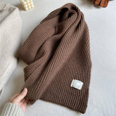 PLAID KNIT SCARF SOFT FAUX CASHMERE WINTER WRAP_CWASC1235