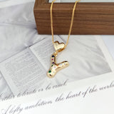 COLORFUL ZIRCONIA HEART LETTER PENDANT NECKLACE_CWMM5875