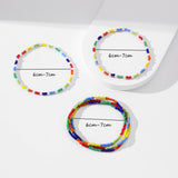 BOHO BEADED ANKLET SET CRYSTAL GLASS BEADS_CWMM6354