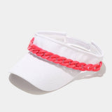 NORDIC ACRYLIC CHAIN SUN VISOR HAT FOR WOMEN_CWAH3316
