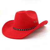Western Cowboy Felt Hat Wide Brim Ethnic Jazz Hat_Cwah0679