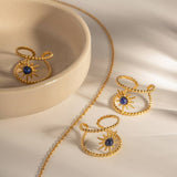 DOUBLE ROW INLAY NON FADING RING_CWAJE1388