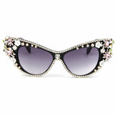 Vintage Diamond Jewelry Cats Eye Sunglasses_Cwasg0791