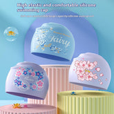 Xl Printed Silicone Swim Cap For Long Hair Women_Cwmm6704