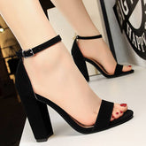 SIMPLE THICK HEEL WITH HIGH HEELS_CWSHH0050