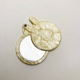CUTE BUNNY COMPACT MIRROR ACETATE FLORAL_CWMM6374