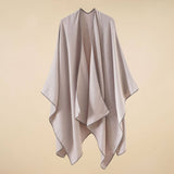 Warm Cape Simple Solid Color Fashionable Shawl_Cwmm2082