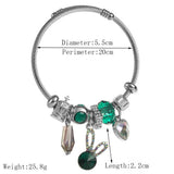 SILVER STAINLESS STEEL BRACELET WITH RABBIT HEART_CWMM8575