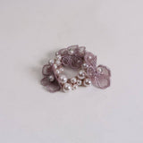 BOHO PEARL FLOWER HAIR TIE ELEGANT FAIRY STYLE_CWAHA6781