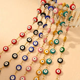 CLASSIC 18K STAINLESS STEEL EVIL EYE BRACELET_CWAJE4597