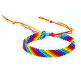 COLORFUL ROPE RAINBOW HAND WOVEN BRACELET_CWAJE0714