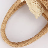 SOLID COLOR CASUAL PAPER ROPE HAND WOVEN BAG_CWAB4704