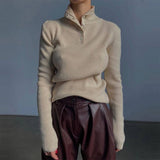 Vintage Breasted Semi-Turtleneck Pullover