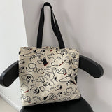 CANVAS TOTE BAGS WITH ADORABLE ANIMAL PRINT_CWAB2046